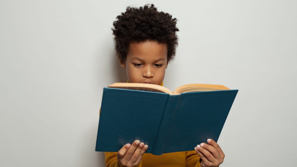 reading kid. Children's book week